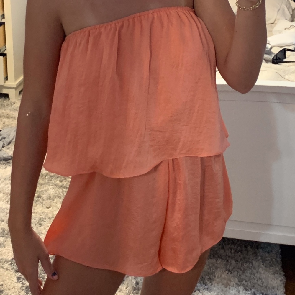 Silky Peach Vestique Romper